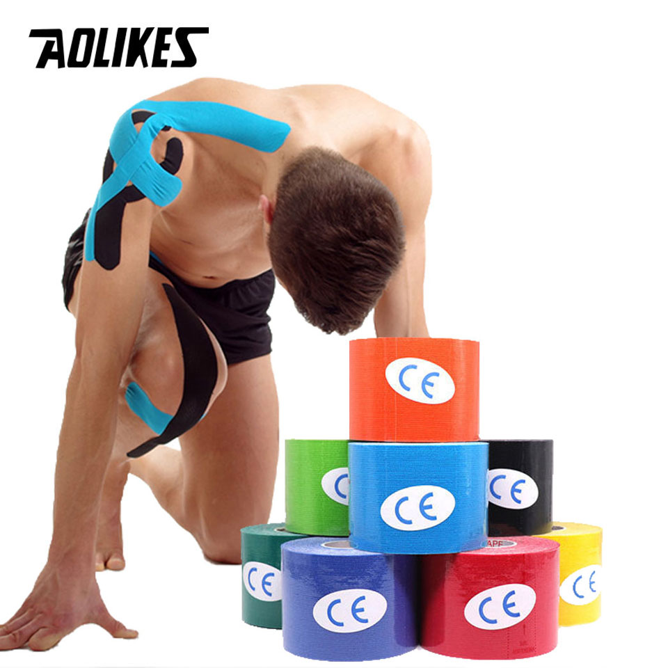 Kinesiology Tape Sports - AOLIKES 2-размерная кинезиологическая лента, дышащая, водонепроницаемая,