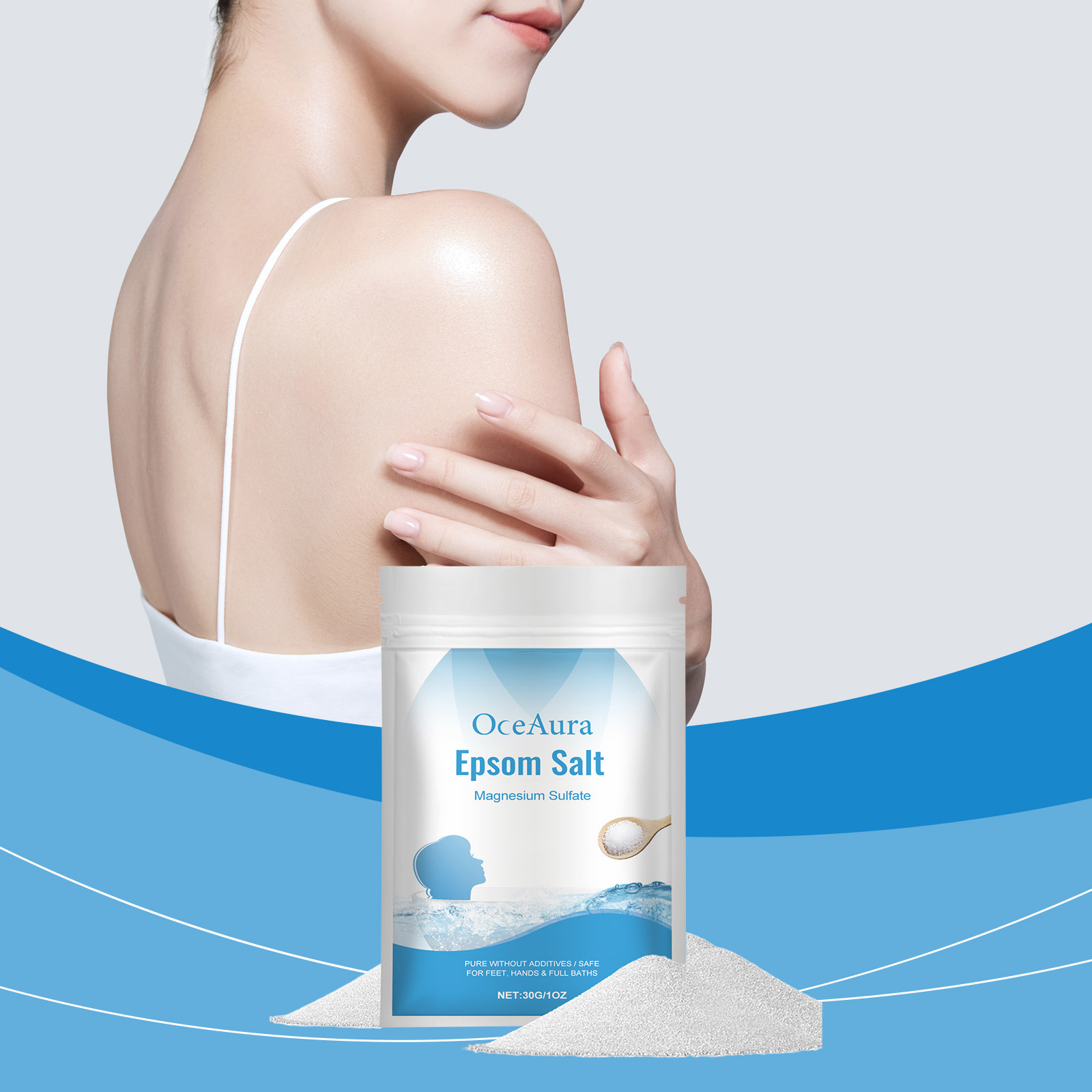 Bath Salts Magnesium - Соль Эпсома, сульфат магния, увлажняющий, отшелушивающий,