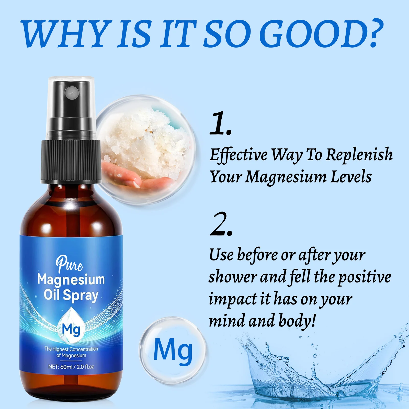 Магниевый спрей 60 мл для расс – обзор и цена Bath Salts Magnesium
