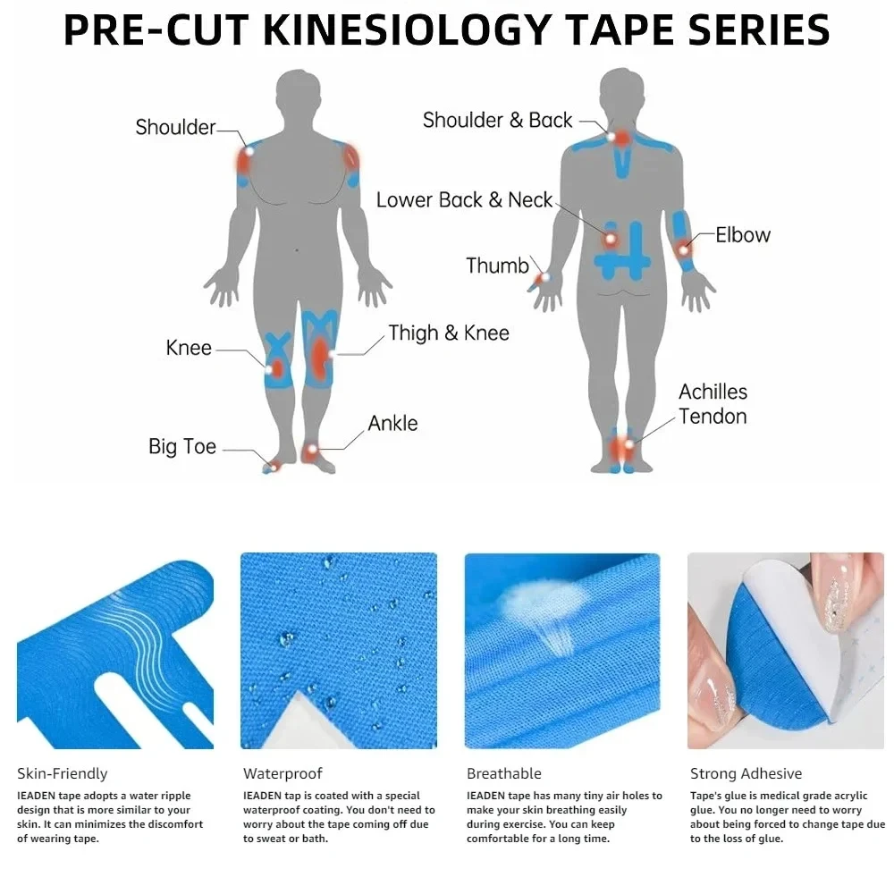 10 шт. предварительно вырезанн – обзор и цена Kinesiology Tape Sports